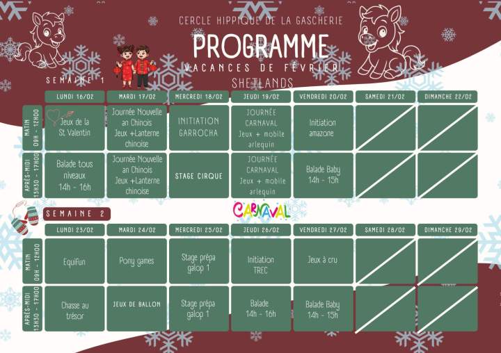 affiches stages Shetlands Février